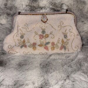 Vintage Beaded Floral Clutch